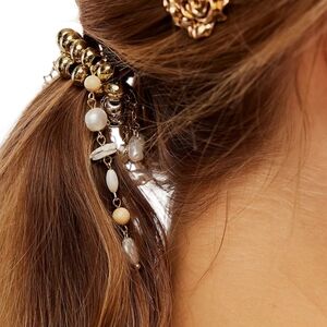 Free People x Ariana Ost Stars & Moon Beaded Celestial Hair Tie Charm NWOT